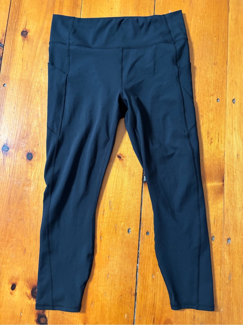 Fabletics Black XL PureLuxe Leggings with Side Pockets 7/8 length